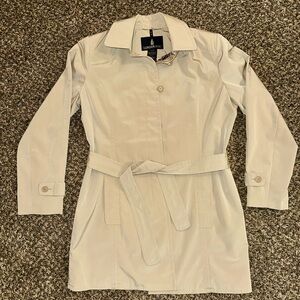 London Fog Women's Cream Belted Coat size Large